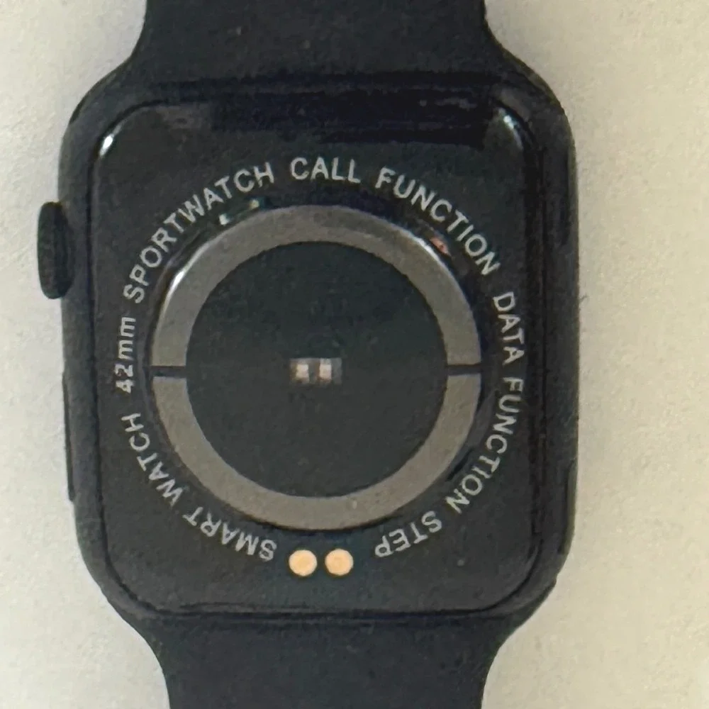 Smart Watch 42mm Black Sport Watch Non Working w/ Charger Parts Repair